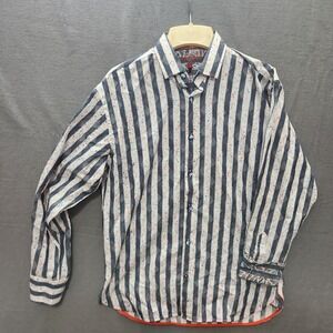 Luchiano‎ Visconti Black Casual Shirt Flip Cuff Size Small